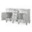 Ojeda 60'' Double Bathroom Vanity with Carrara Marble Top-230319493