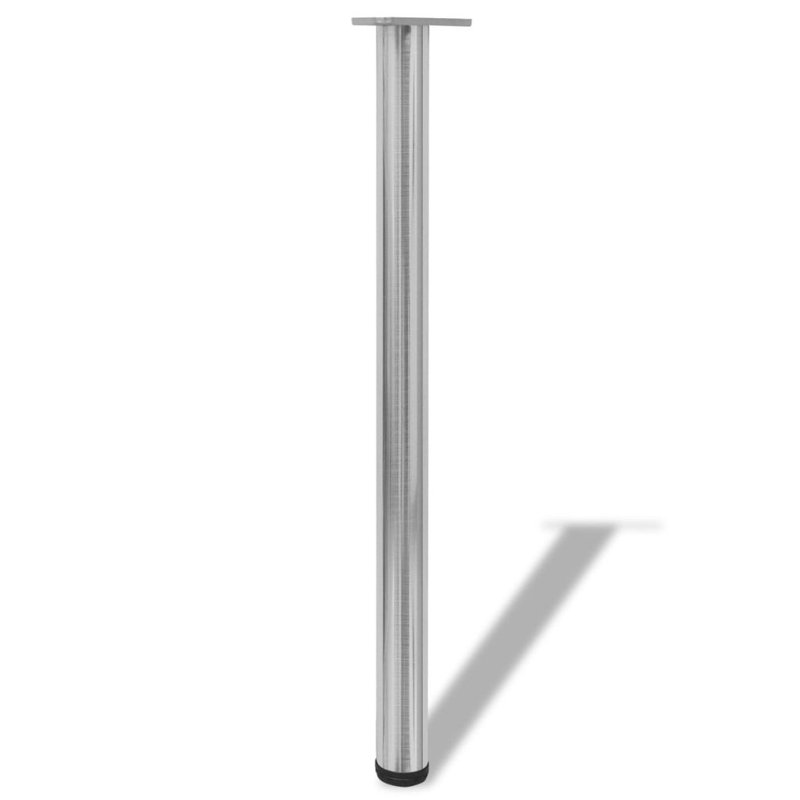 Table Leg, 28.3in H x 2.4in W x 2.4in D, Brushed Nickel
