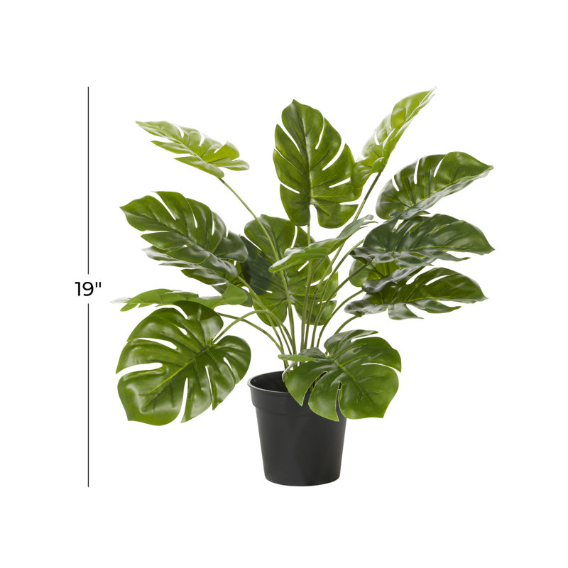 15.55'' Faux Monstera Plant in Pot