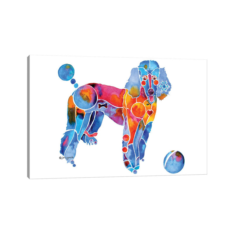 French Poodle Dog 1 Piece Wrapped Canvas Wall Art, 101.6 cm H x 66.04 cm W