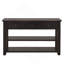 Console en bois de pin massif 48 po, table d'appoint moderne avec 3 tiroirs de rangement et 2 tablettes. Facile à assembler (noir vieilli) (ancien SKU: W120246665)-1160974519-1160974517