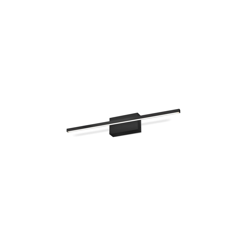 Barre d'éclairage de salle de bain 1 lumière DEL à intensité variable Vega, Noir