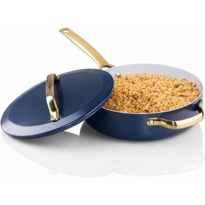 PoÃªle Ã  sauter de 4 pintes avec couvercle, poÃªle Ã  frire profonde de 12 pouces avec couvercle, grande poÃªle antiadhÃ©sive pour la cuisine
