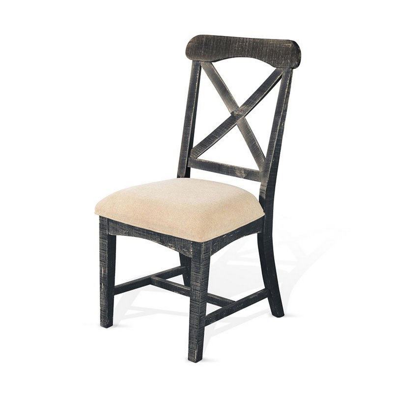 Ensemble de 2 chaises de salle à manger Rena, Noir, noir, noir, noir