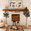 Arbre d'eucalyptus artificiel noir d'Halloween-368516817