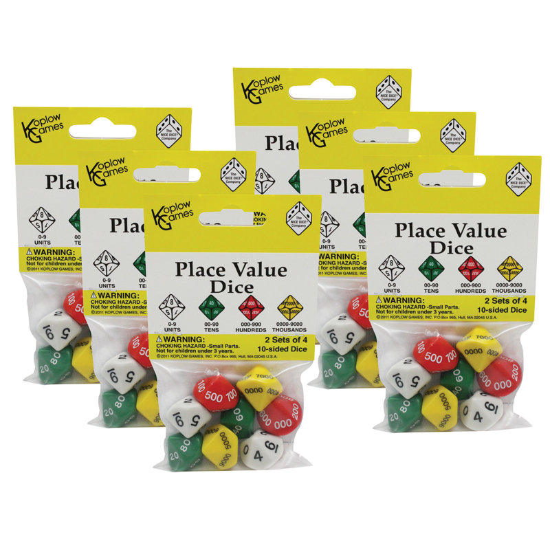 Placer les dés de valeur