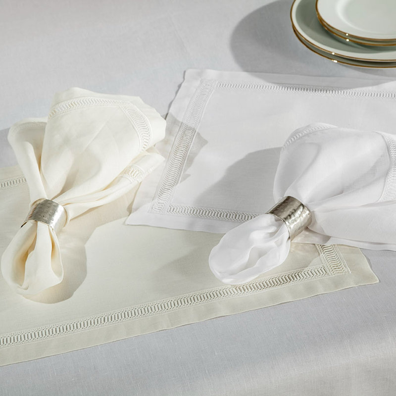 Doric Oblong Tablecloth, 108" x 72", Ivory