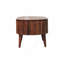 Table basse en bois massif miel et caramel, pieds nordiques, brun