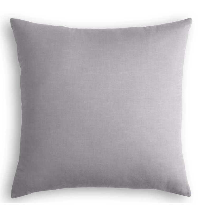 Housse de coussin carrée, 24 po x 24 po, Gris mauve, Duvet