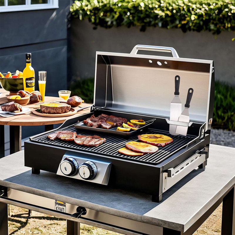 Ensemble de 2 porte-outils pour barbecue en acier inoxydable, 6,3 po