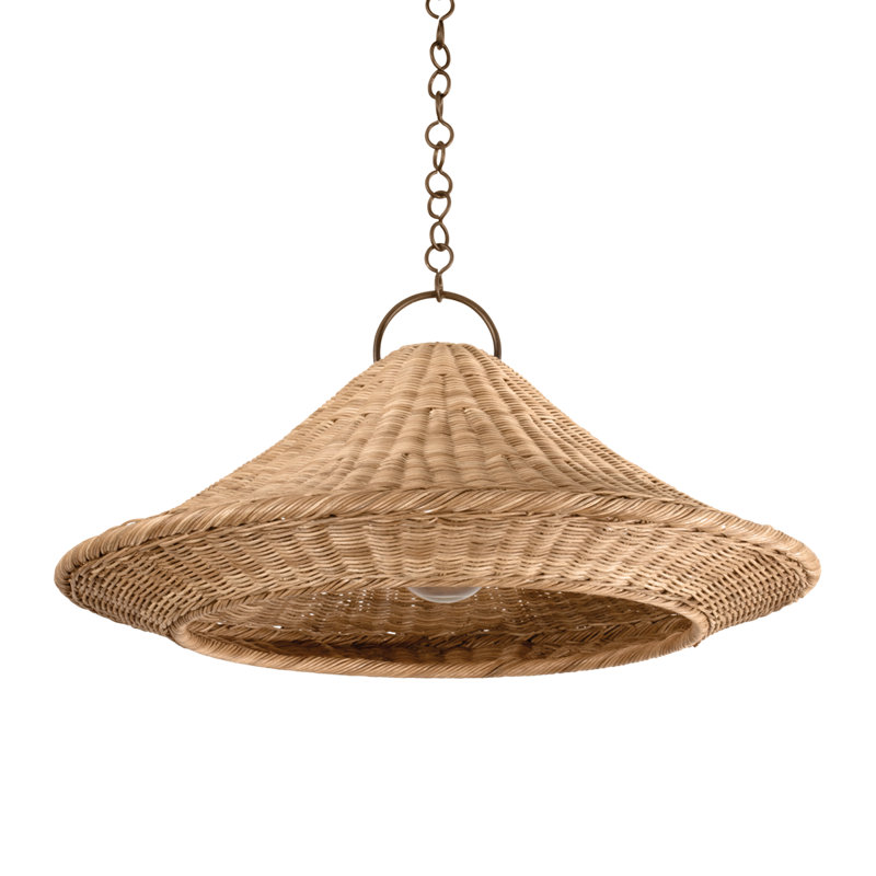 Luminaire suspendu 1 lumière Baychester, H 15 po x l 32 po x P 32 po