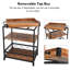 Diara Solid Wood Kitchen Cart