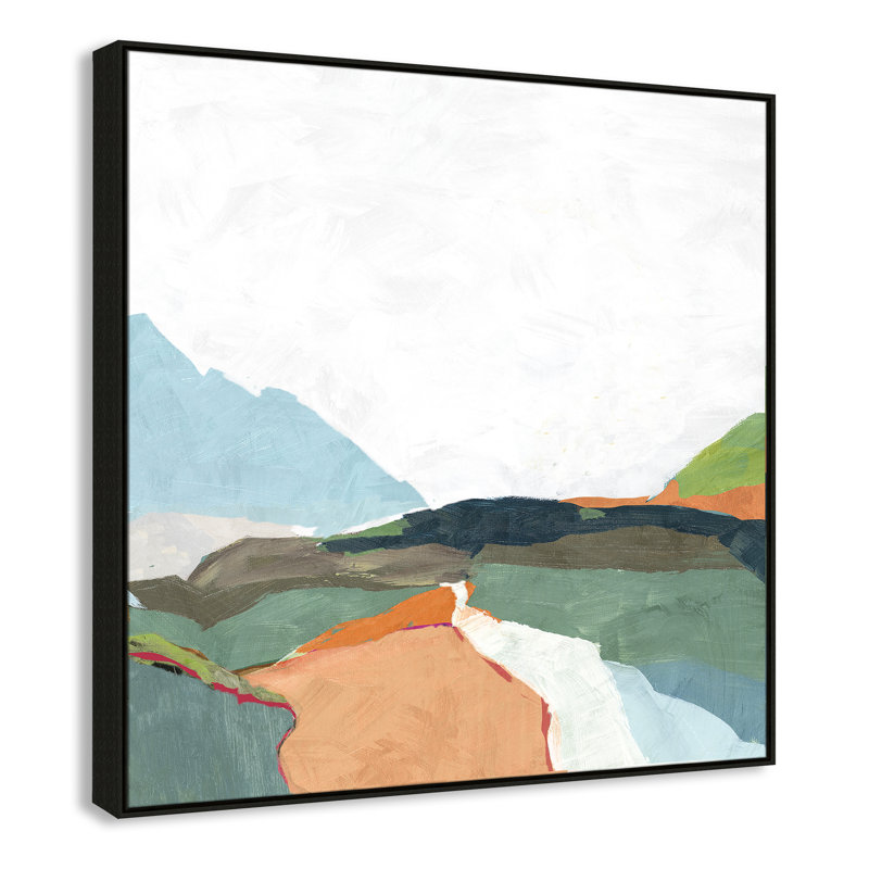 Addy April Morning - Peinture sur toile à cadre flottant, H 37,5 po x l 37,5 po, Argent argent