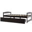 Lit plateforme simple avec deux tiroirs, espresso-118557612