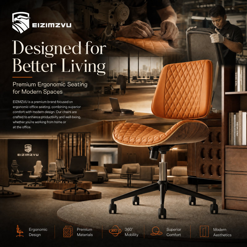  Chaise de bureau Nordic, Orange