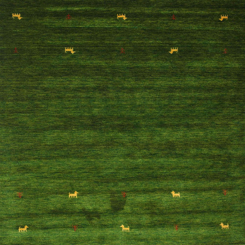 Tapis vert contemporain Guanaja, Carré 5 pi