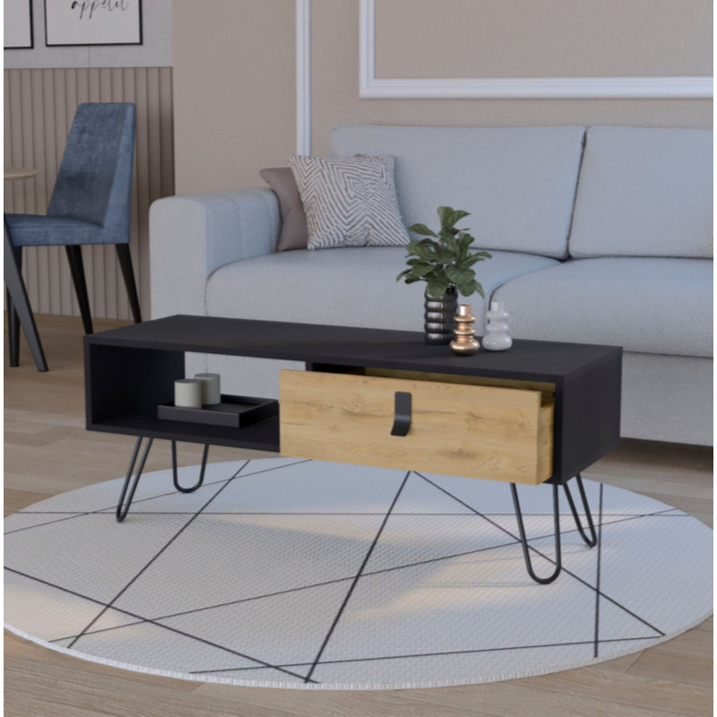 Table basse avec pieds en épingle nazariyah
