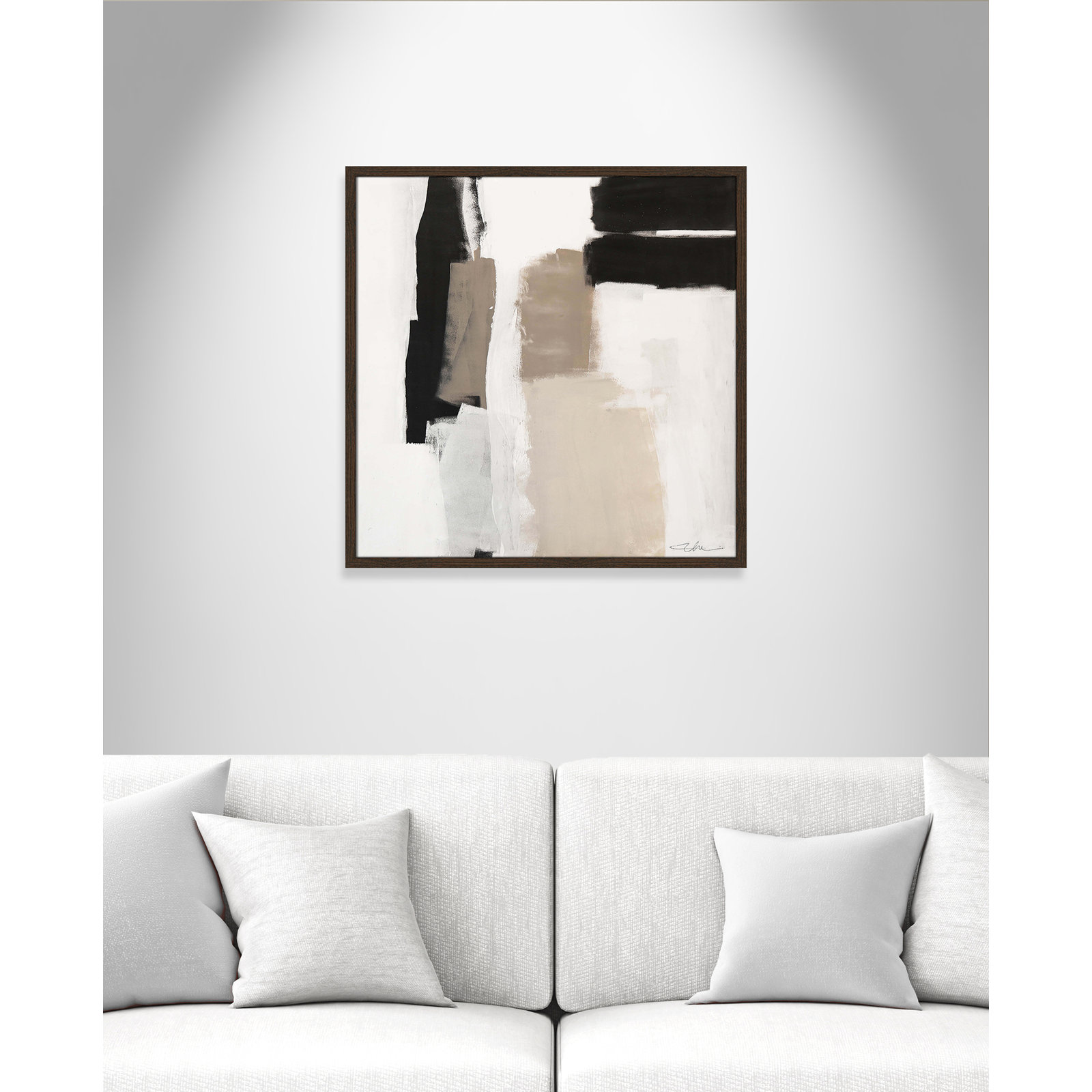 Earth Scapes II-A Print by Casa Fine Arts, Walnut Slim Framed, 27.5" H x 27.5" W x 0.75" D
