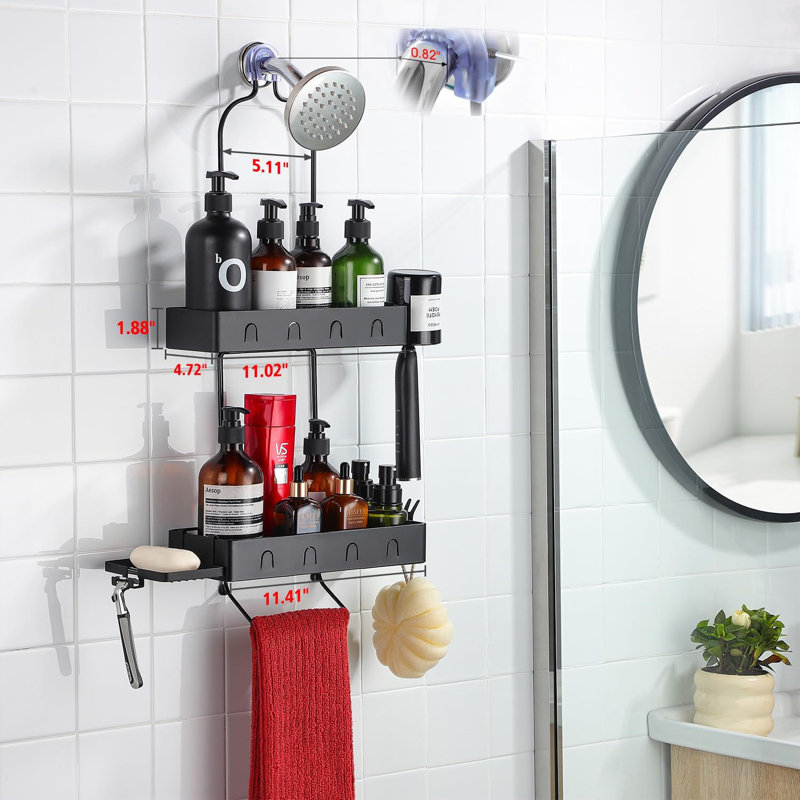 Serviteur de douche suspendu avec porte-savon