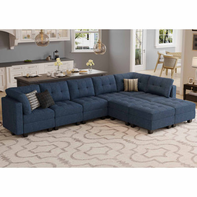 143" W Modular Sofa with Storage
