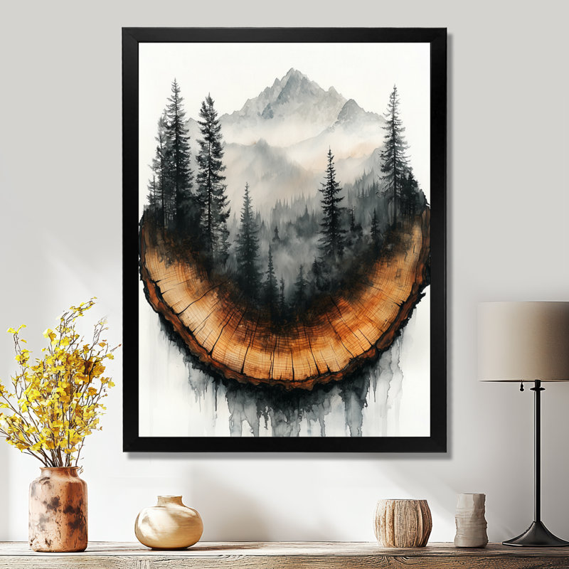 Springbrook - ferme, art mural sur toile, Noir, H 20 po x l 12 po, Picture Framed
