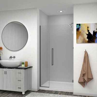 Transolid Elizabeth 43-in W x 76-in H Hinged Shower Door with Clear Glass