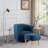  Sharolynn Upholstered Linen 27.6" Wide Swivel Barrel Chair with Ottoman-1267772706
