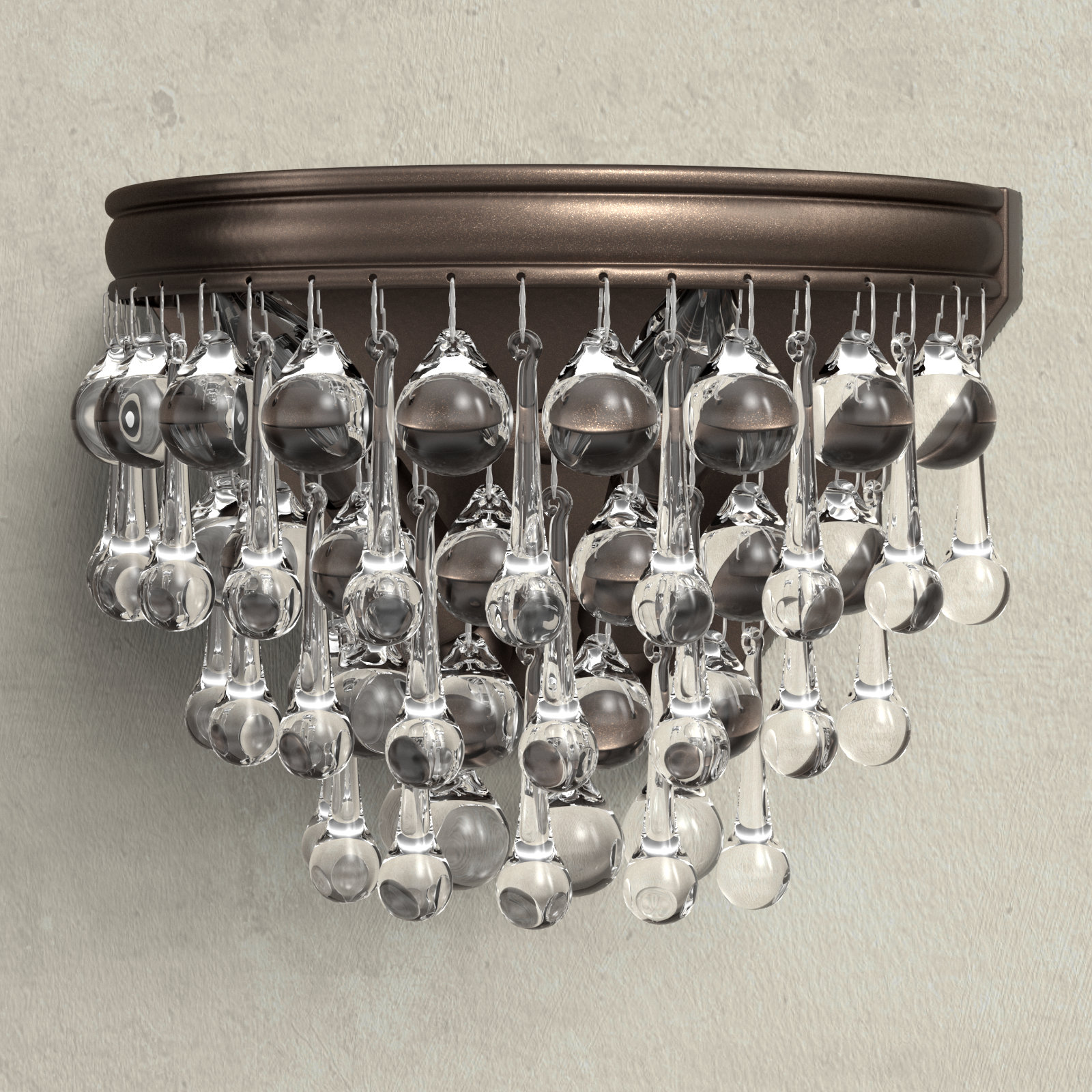 Stoneham 2-Light Dimmable Flush Mount Sconce, Vibrant Bronze
