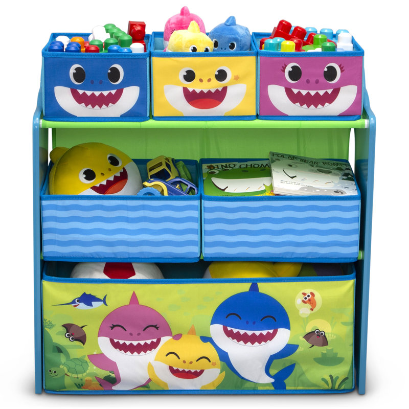 Rangement pour jouets 6 bacs Baby Shark Design & Store par Delta Children