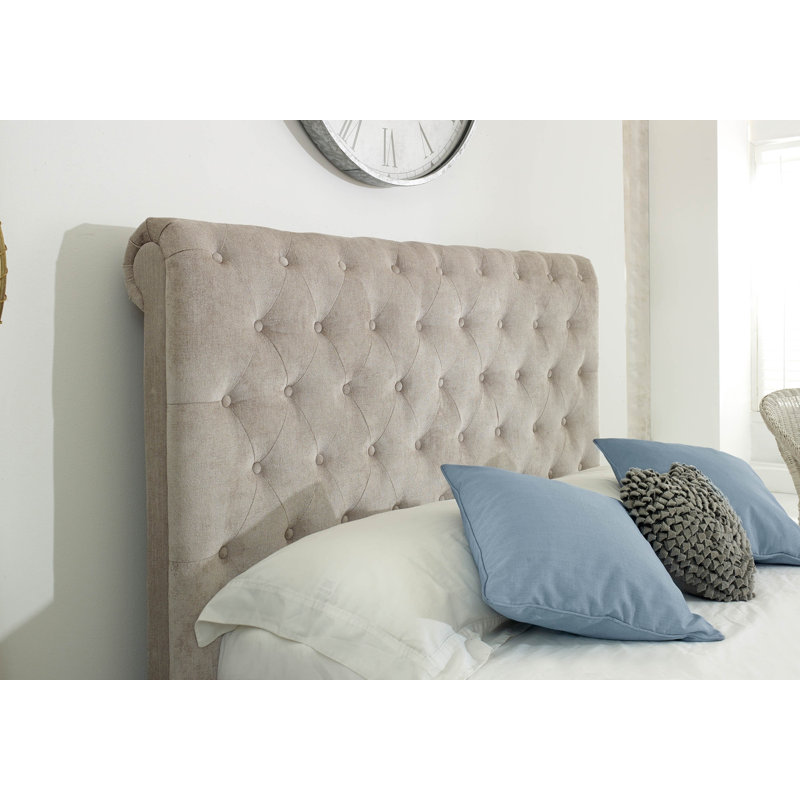 Eric Upholstered Ottoman Storage Bed, Mink, Kingsize (5')