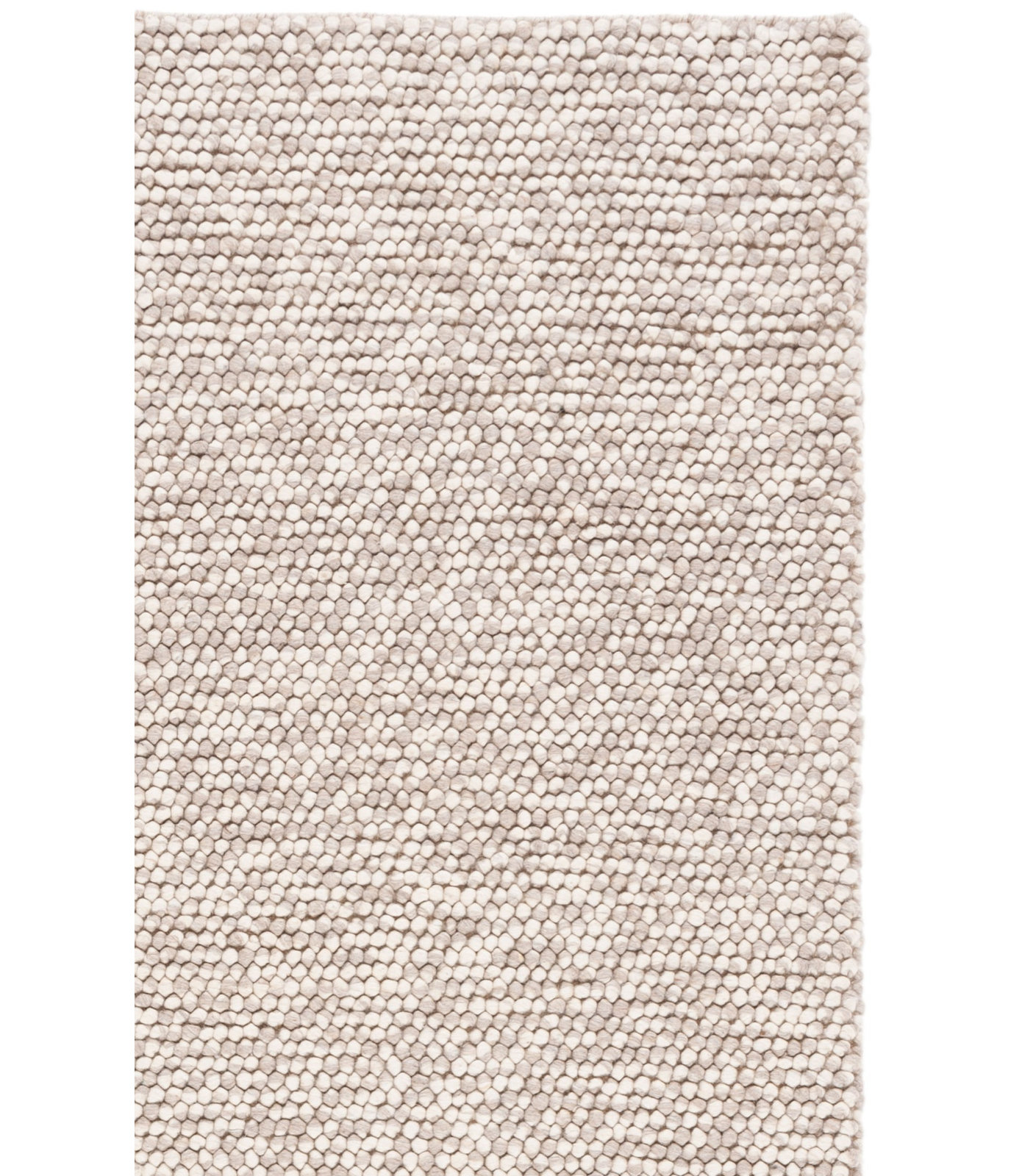 Elle Beige Hand-Woven Wool Rug, Runner 2' x 12'