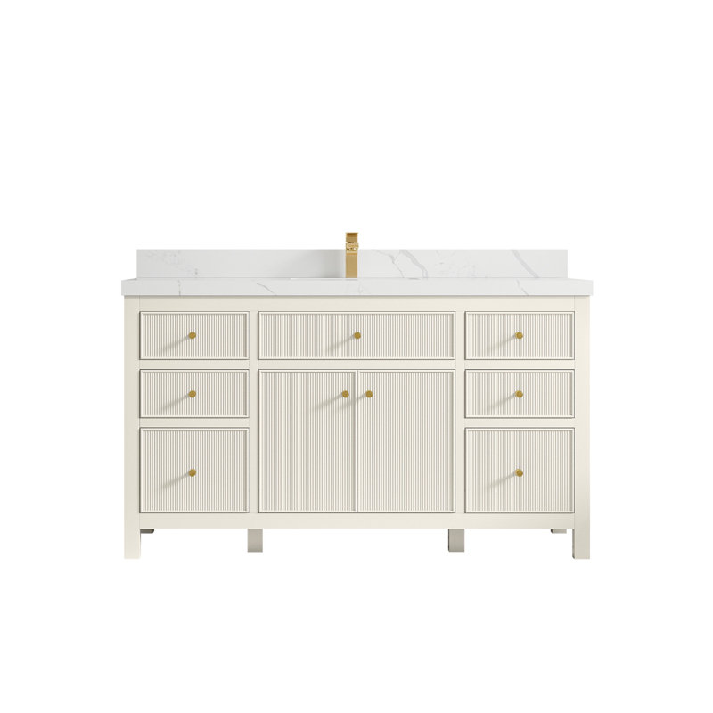 Sonoma X P 22 po De salle de bain simple en albâtre Quartz, Calacatta Laza