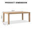 Table de salle à manger d'extérieur en bois d'eucalyptus massif-1080345917