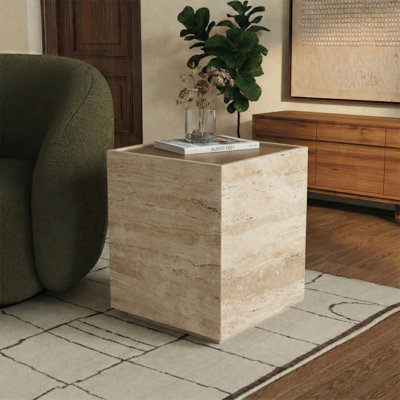 Table d'appoint Leslianne Travertine