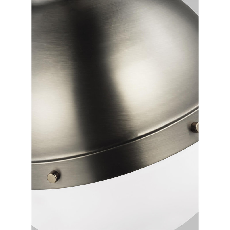 Geoffrey 1 - Light Unique/Statement Pendant, No , 18" H x 13.25" W x 13.25" D, Antique Brushed Nickel