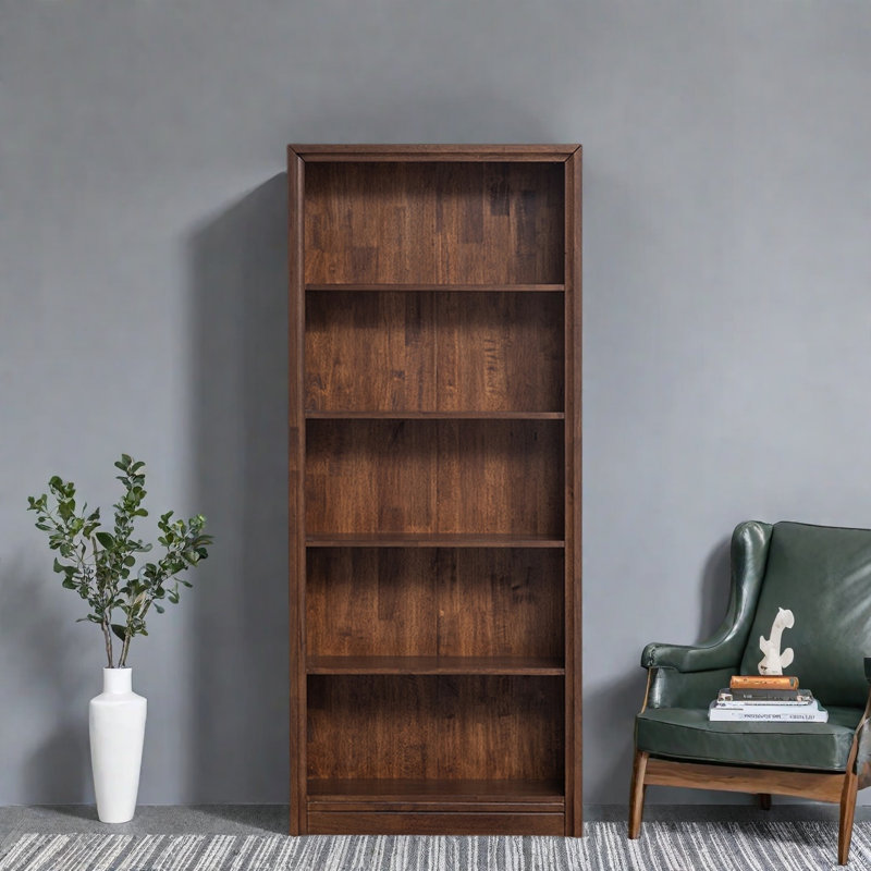 Castiglia, (5 Shelves) 76.7"H x 32.6"W x 12.5"D, Dark Brown