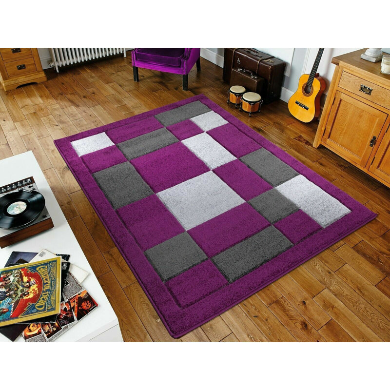 Abena Plaid Area Rug, Rectangle 120 x 170cm