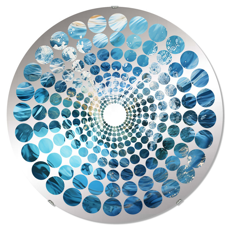 Miroir mural rond, H 31,4 po x l 31,4 po