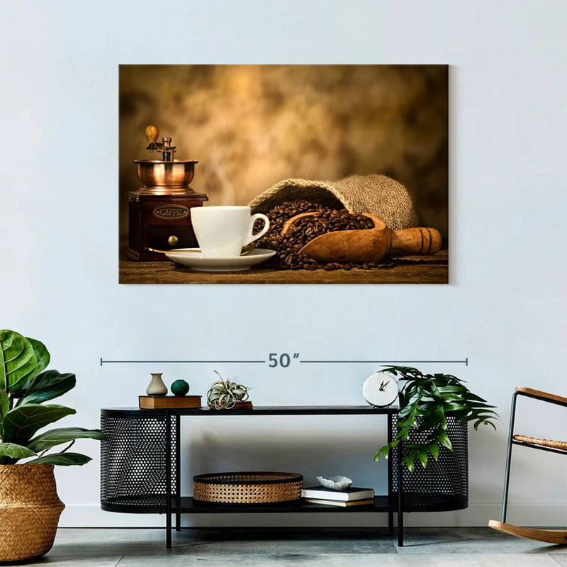 Impression sur toile Rustic Coffee, H 30 po x l 45 po x P 1,25 po