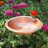 Hammered Solid Copper Staked Birdbath