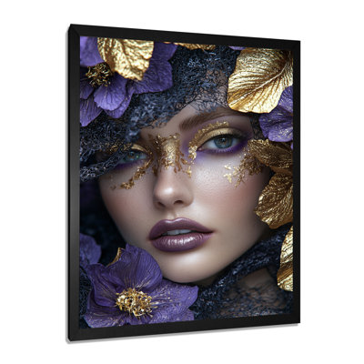 Floral, mauve, mode, femme, photo I