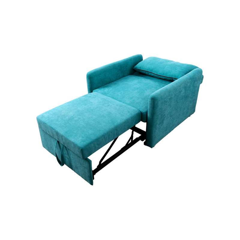 Fauteuil inclinable Dessislava, Microfibre / microsuède / mélange de lin vert me
