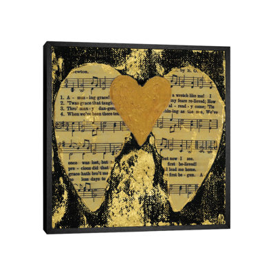 Amazing Grace Black 1 Piece Wall Art on Canvas