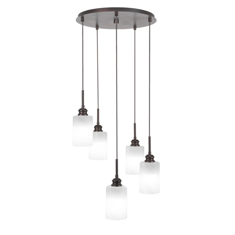 Luminaire suspendu grappe 5 lumières Burwinda