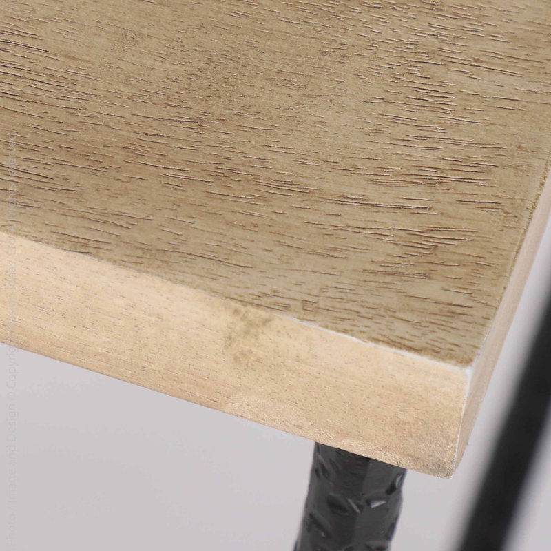 Console en bois massif 57,1 po Miloh