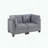 Tufted Corner Wedge Sofa with Nailhead Trim