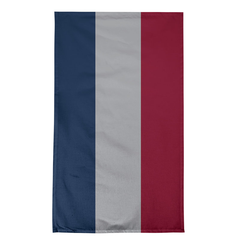 Anaheim Stripe Tea Towel Kitchen Towel, Cotton Twill, Polar Night Blue/Silver/Red