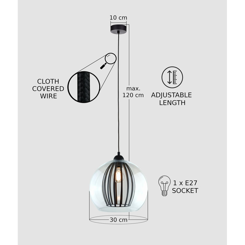 Anori 1 - Light Single Pendant, Black