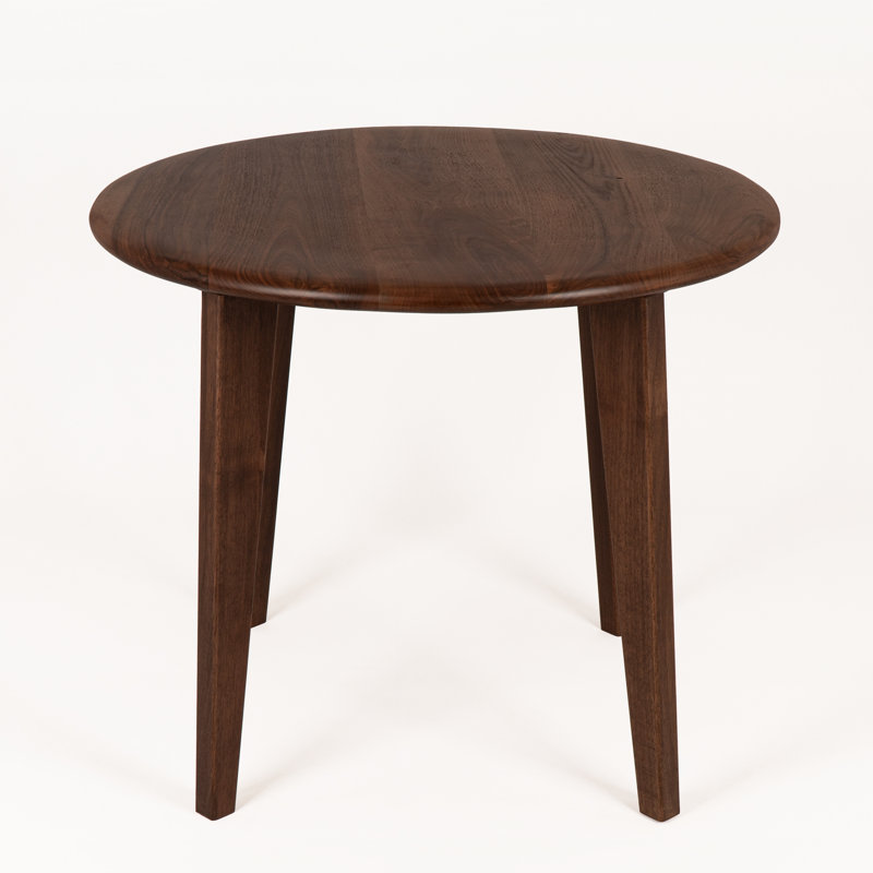 Darbonne Petra Round Wood Dining Table, Mid-Century Modern & Walnut Wood, 30"H x 44"L x 44"W