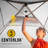 12 Ft. W x 12 Ft. D Metal Pop Up Canopy Instant Tent with 1 Removable Sidewall Grid Gray-108926358